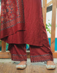 Acro Wool Maroon Dress Material with Stole