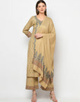 Acro Wool Camel Dress Material with Stole