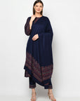 Acro Wool Blue Dress Material with Stole