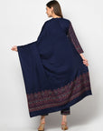 Acro Wool Blue Dress Material with Stole