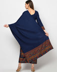 Acro Wool Blue Dress Material with Stole