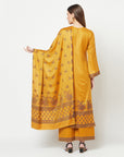 Acro Wool Mustard Dress Material with Stole