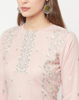 Safaa Women Organic Cotton Woven Design Unstitched Dress Material With Dupatta