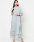 Safaa Women Organic Cotton Woven Design Unstitched Dress Material With Dupatta
