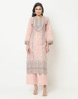 Organic Cotton Woven Design Unstitched Dress Material With Dupatta
