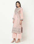 Organic Cotton Woven Design Unstitched Dress Material With Dupatta