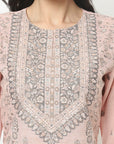 Organic Cotton Woven Design Unstitched Dress Material With Dupatta