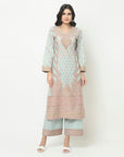 Organic Cotton Woven Design Unstitched Dress Material With Dupatta