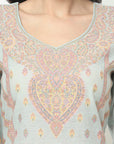 Organic Cotton Woven Design Unstitched Dress Material With Dupatta
