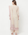 Safaa Women Organic Cotton Woven Design Unstitched Dress Material With Dupatta