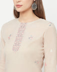 Safaa Women Organic Cotton Woven Design Unstitched Dress Material With Dupatta
