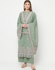 Safaa Women Organic Cotton Woven Design Unstitched Dress Material With Dupatta