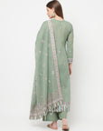 Safaa Women Organic Cotton Woven Design Unstitched Dress Material With Dupatta