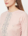 Safaa Women Organic Cotton Woven Design Unstitched Dress Material With Dupatta
