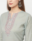 Safaa Women Organic Cotton Woven Design Unstitched Dress Material With Dupatta