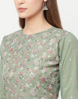 Safaa Women Organic Cotton Woven Design Unstitched Dress Material With Dupatta