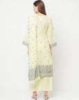 Safaa Women Organic Cotton Woven Design Unstitched Dress Material With Dupatta