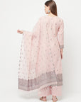 Safaa Women Organic Cotton Woven Design Unstitched Dress Material With Dupatta