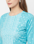 Safaa Women Cotton Woven Chikankari Design Unstitched Dress Material With Contrast Dupatta
