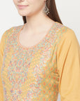 Safaa Women Cotton Woven Design Unstitched Dress Material With Chiffon Dupatta