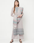 Safaa Women Organic Cotton Woven Design Unstitched Dress Material With Dupatta