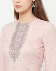 Safaa Women Organic Cotton Woven Design Unstitched Dress Material With Dupatta