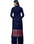 ACRO WOOL NAVY DRESS MATERIAL WITH STOLE