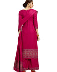ACRO WOOL MAGENTA DRESS MATERIAL WITH STOLE