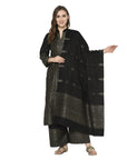 Acro Wool Black Dress Material with Stole