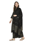 Acro Wool Black Dress Material with Stole