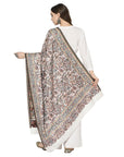 Safaa Viscose Acrylic Fabric Women's White Shawl