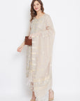 ORGANIC COTTON WOVEN CAMEL DRESS MATERIAL WITH DUPATTA