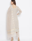 ORGANIC COTTON WOVEN CAMEL DRESS MATERIAL WITH DUPATTA
