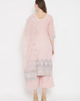 ORGANIC COTTON WOVEN PEACH DRESS MATERIAL WITH DUPATTA