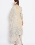 ORGANIC COTTON WOVEN CAMEL DRESS MATERIAL WITH DUPATTA