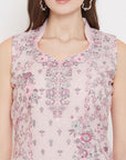 ORGANIC COTTON WOVEN PINK DRESS MATERIAL WITH DUPATTA