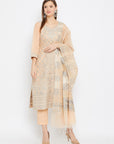 ORGANIC COTTON WOVEN ORANGE DRESS MATERIAL WITH DUPATTA