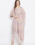 ORGANIC COTTON WOVEN SEA PARA DRESS MATERIAL WITH DUPATTA