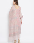 ORGANIC COTTON WOVEN SEA PARA DRESS MATERIAL WITH DUPATTA