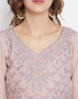 ORGANIC COTTON WOVEN SEA PARA DRESS MATERIAL WITH DUPATTA