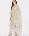 ORGANIC COTTON WOVEN CAMEL DRESS MATERIAL WITH DUPATTA