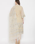ORGANIC COTTON WOVEN CAMEL DRESS MATERIAL WITH DUPATTA
