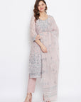 ORGANIC COTTON WOVEN PARA DRESS MATERIAL WITH DUPATTA