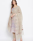 ORGANIC COTTON WOVEN CAMEL DRESS MATERIAL WITH DUPATTA