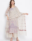 ORGANIC COTTON WOVEN CAMEL DRESS MATERIAL WITH DUPATTA