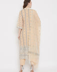 ORGANIC COTTON WOVEN ORANGE DRESS MATERIAL WITH DUPATTA