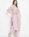 ORGANIC COTTON WOVEN PEACH DRESS MATERIAL WITH DUPATTA