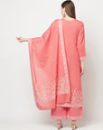 Safaa Women Cotton Woven Chikankari with Zari Design Unstitched Dress Material With Dupatta
