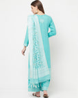 Safaa Women Cotton Woven Chikankari with Zari Design Unstitched Dress Material With Dupatta