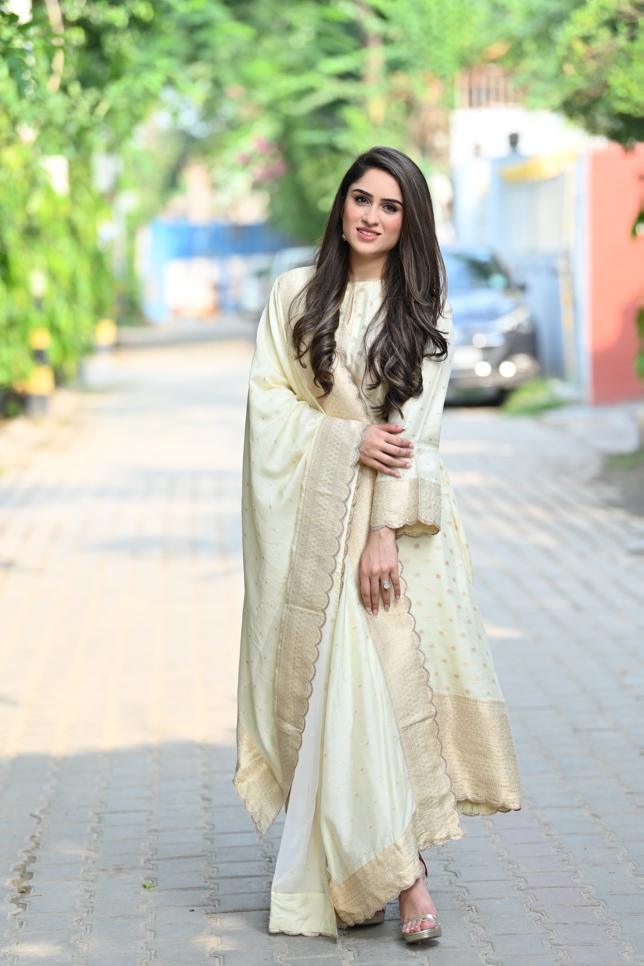 Instagram Latest Suit Design For Girls THE NAMEH SCALLOPED SUIT